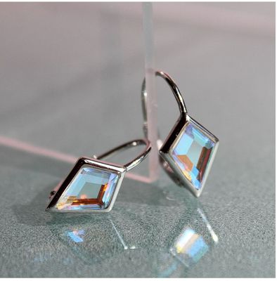 Kite Leverback Earrings in Angel Aura Quartz