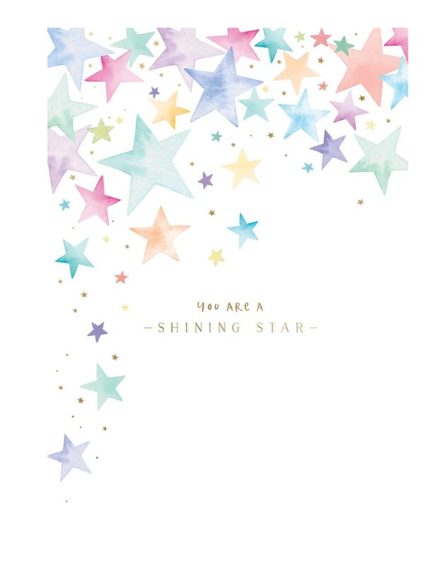 You Are A Shining Star  Congratulations Card