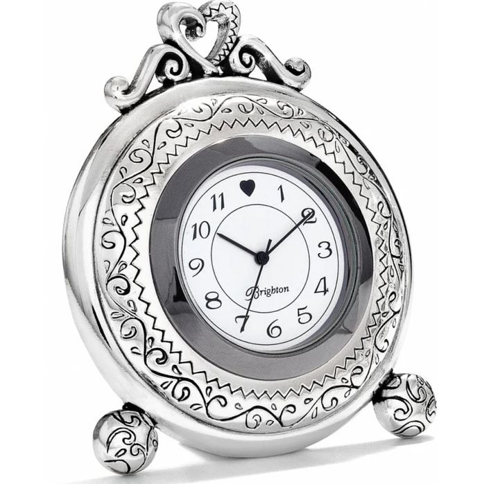 Memphis Etched Clock Silver