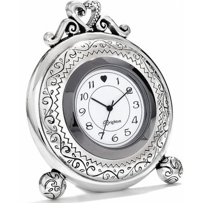 Memphis Etched Clock Silver