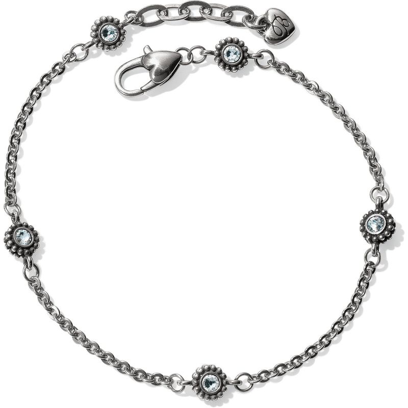 Twinkle Crystal Anklet Silver