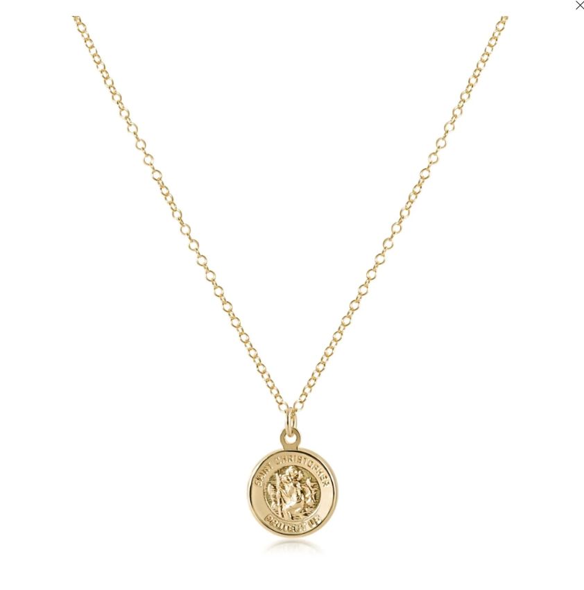 Enewton 16&quot; Protection Gold Disc Necklace