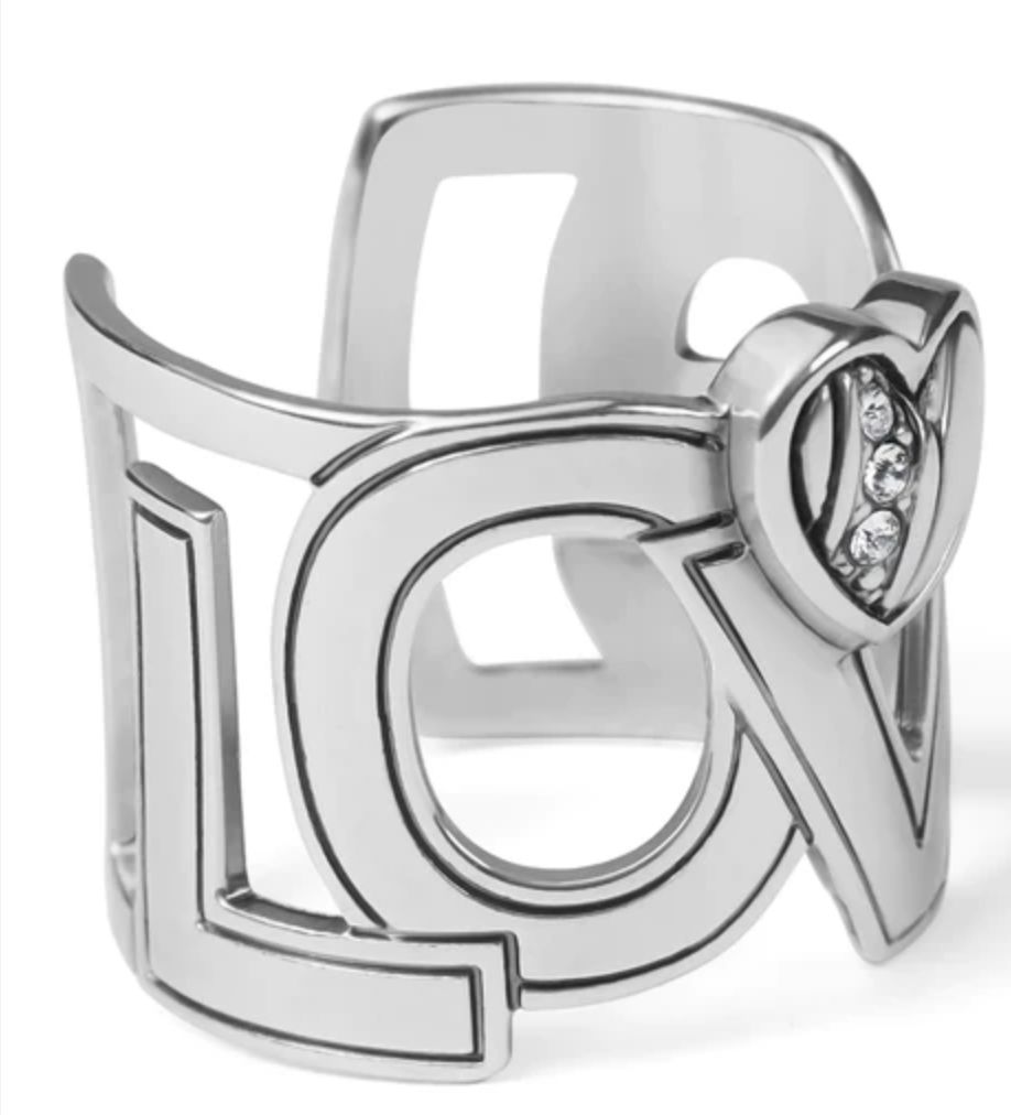 Love Patch Wide Ring Silver