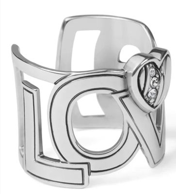 Love Patch Wide Ring Silver
