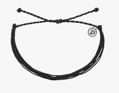 Solid Black String Bracelet