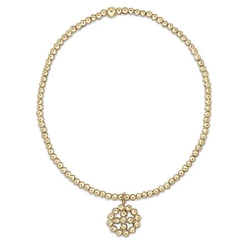 Enewton Extends Classic Gold 2mm Bead Bracelet Classic Beaded Signature Cross Halo Small Gold Charm