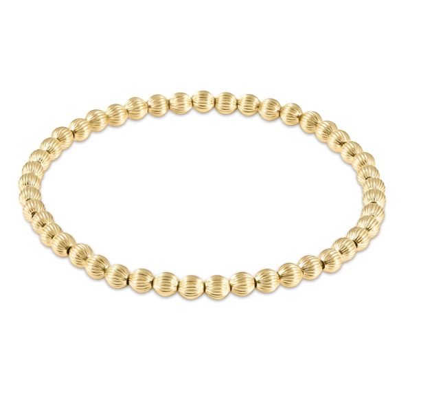 Dignity Gold Bead Bracelet, Size: 4mm