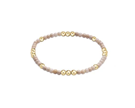 Worthy Pattern 3mm Gemstone Bracelet, Color: Riverstone
