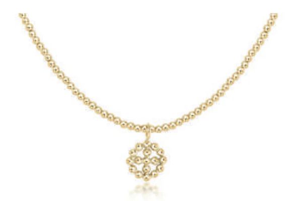 15&quot; Classic Beaded 2mm Cross Halo Choker
