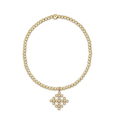 Enewton Extends Classic Gold 2.5mm Bead Bracelet Classic Beaded Signature Cross Encompass Gold Charm