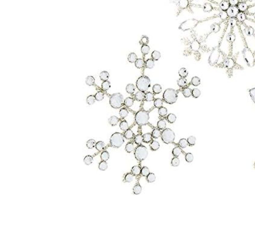 Silver Jeweled Snowflake