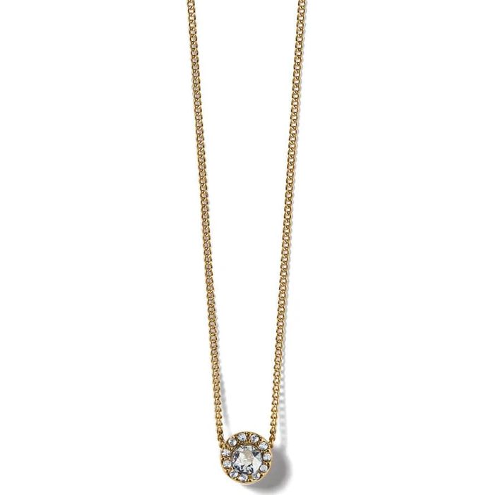 Illumina Gold Solitaire Necklace