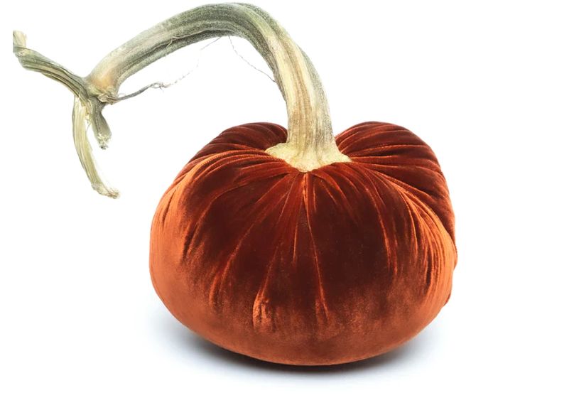 10&quot; Velvet Pumpkin Burnt Orange