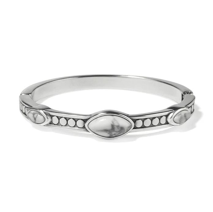 Pebble Dot Dream Howlite Hinged Bangle