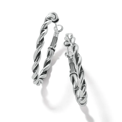 Interlok Twist Oval Leverback Hoop Earrings