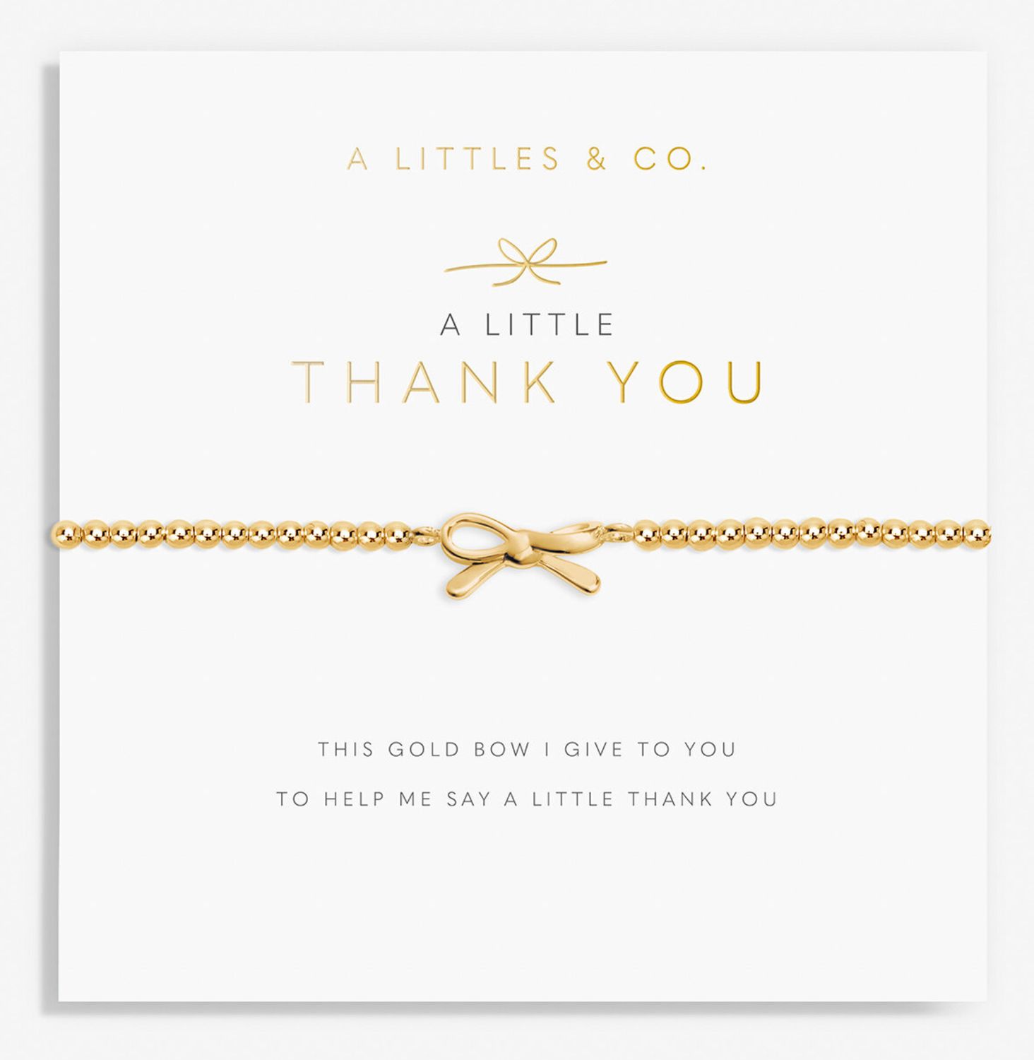 Thank You Gold Bracelet