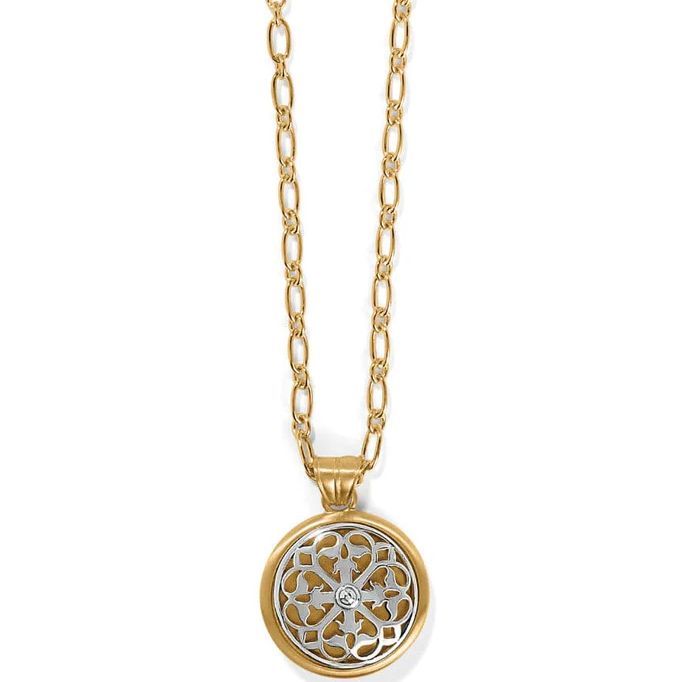 Ferrara Two Tone Luce Large Pendant Necklace