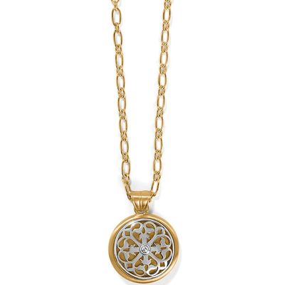 Ferrara Two Tone Luce Large Pendant Necklace