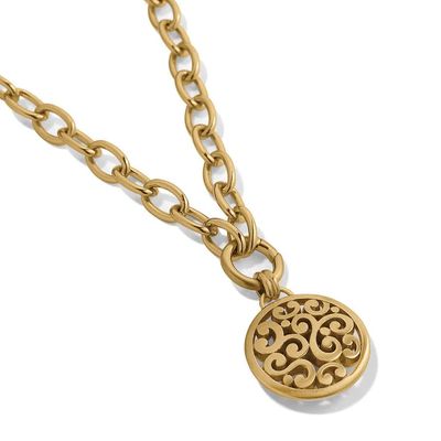 Contempo Medallion Gold Charm Necklace