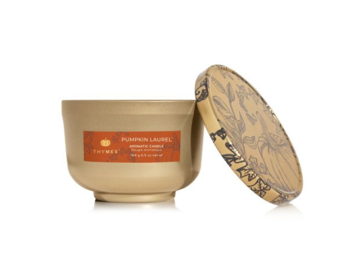 Pumpkin Laurel Universal Tin Candle