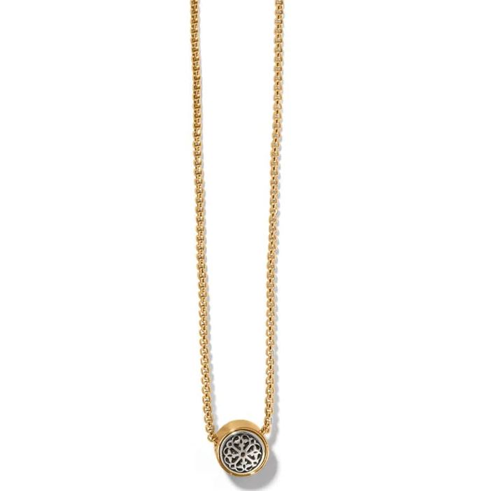 Ferrara Two Tone Luce Mini Pendant Necklace