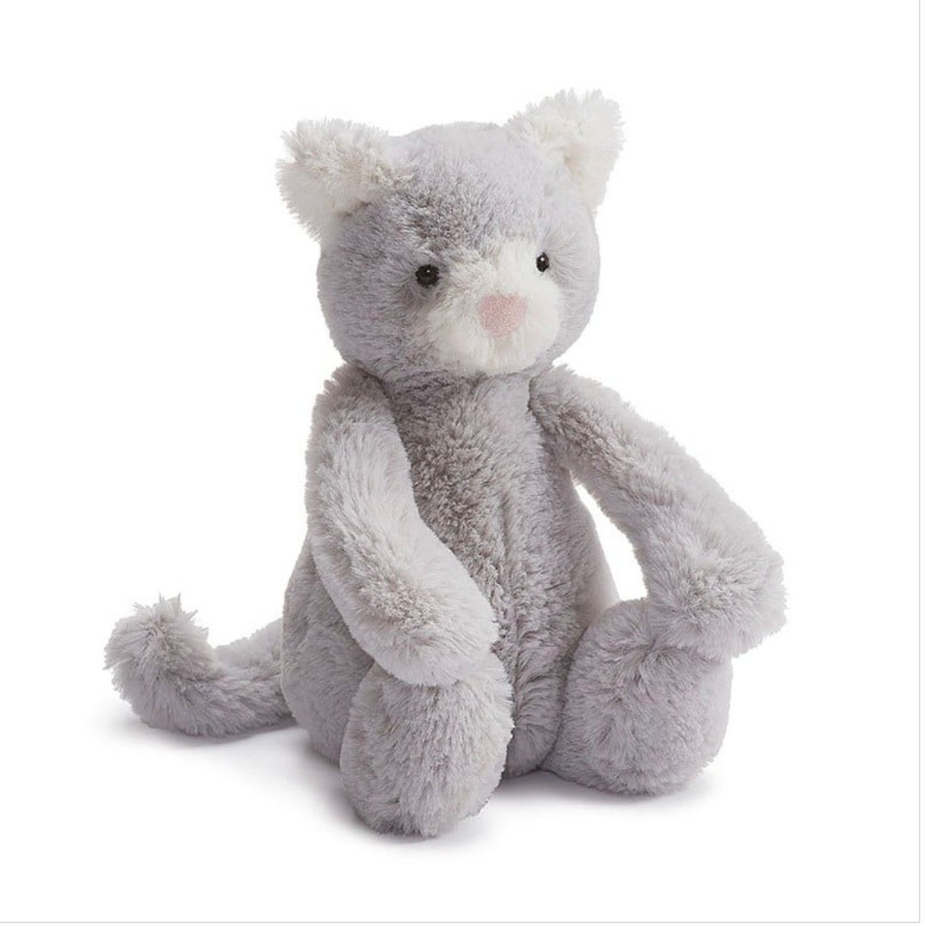 Bashful Grey Kitty Original (Medium)
