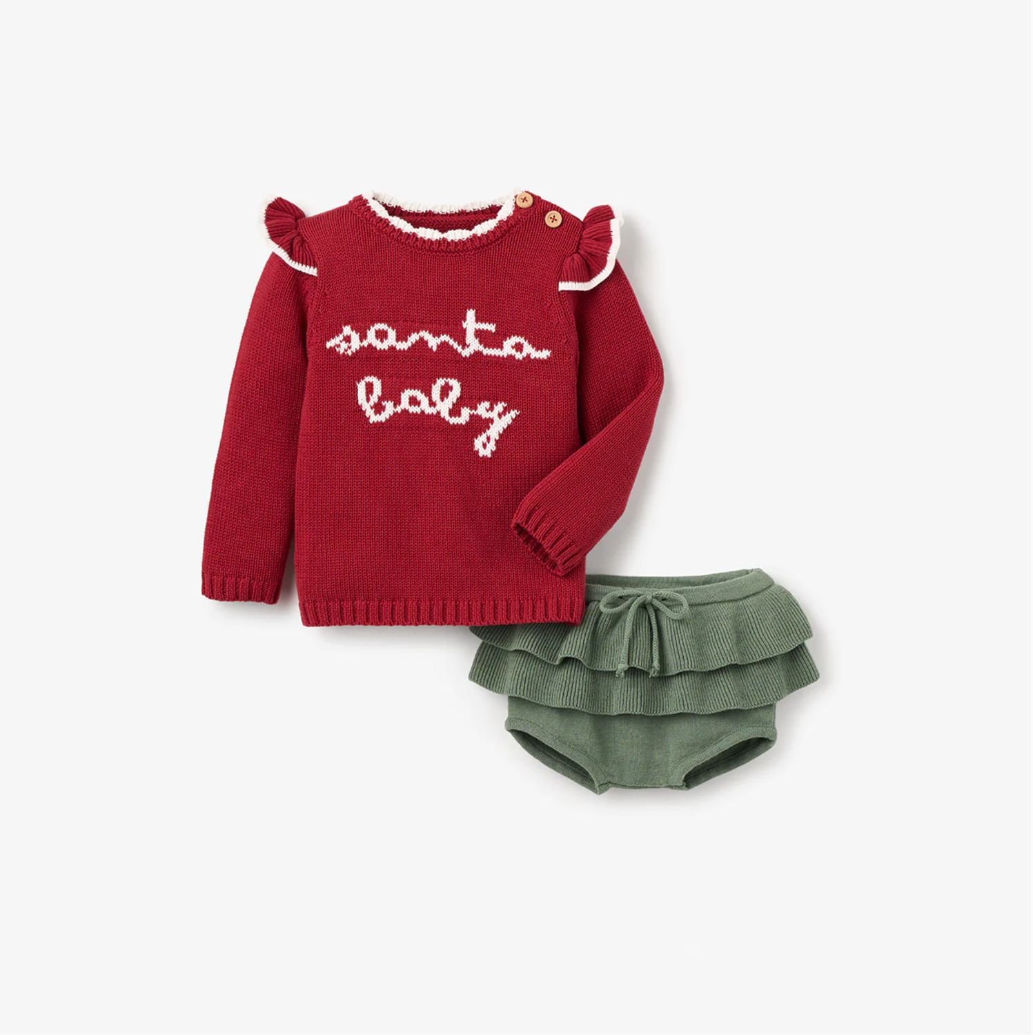 Santa Baby Sweater &amp; Bloomer Set