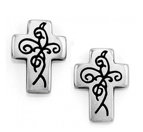 True Cross Mini Post Earrings