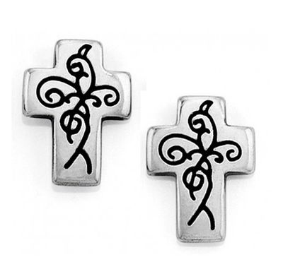 True Cross Mini Post Earrings