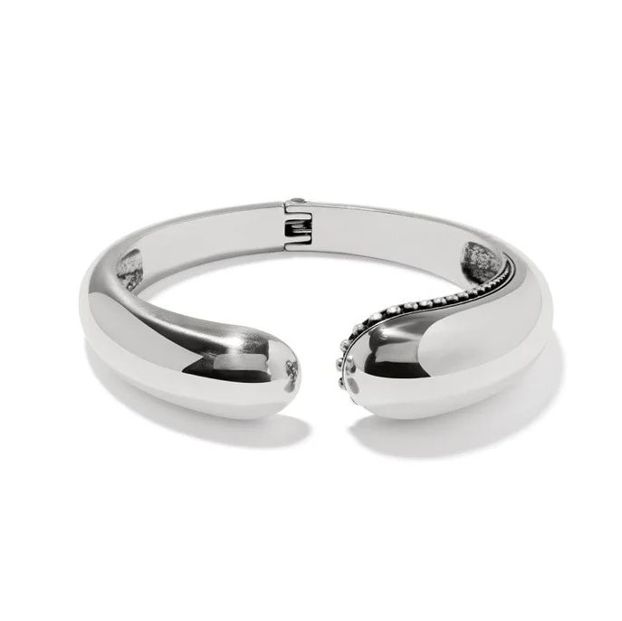 Pretty Tough Droplet Hinged Bangle Silver