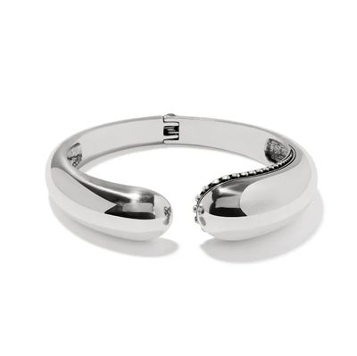 Pretty Tough Droplet Hinged Bangle Silver