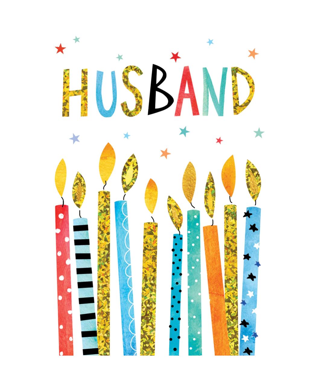 Birthday Candles Birthday Husband Card