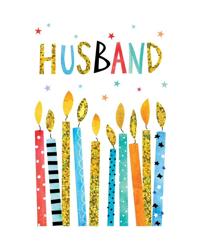 Birthday Candles Birthday Husband Card