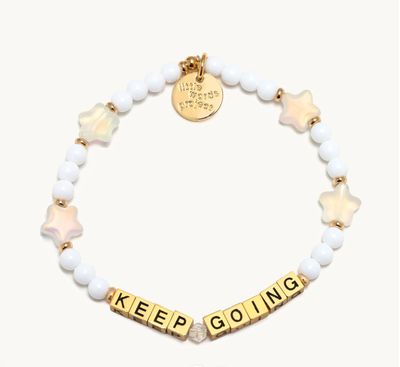 Keep Going Gold Little Words Project Bracelet