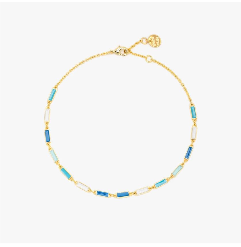 Enamel Bar Chain Anklet