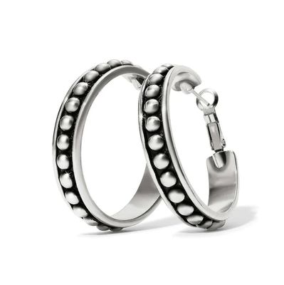 Pretty Tough Stud Large Leverback Hoop Earrings