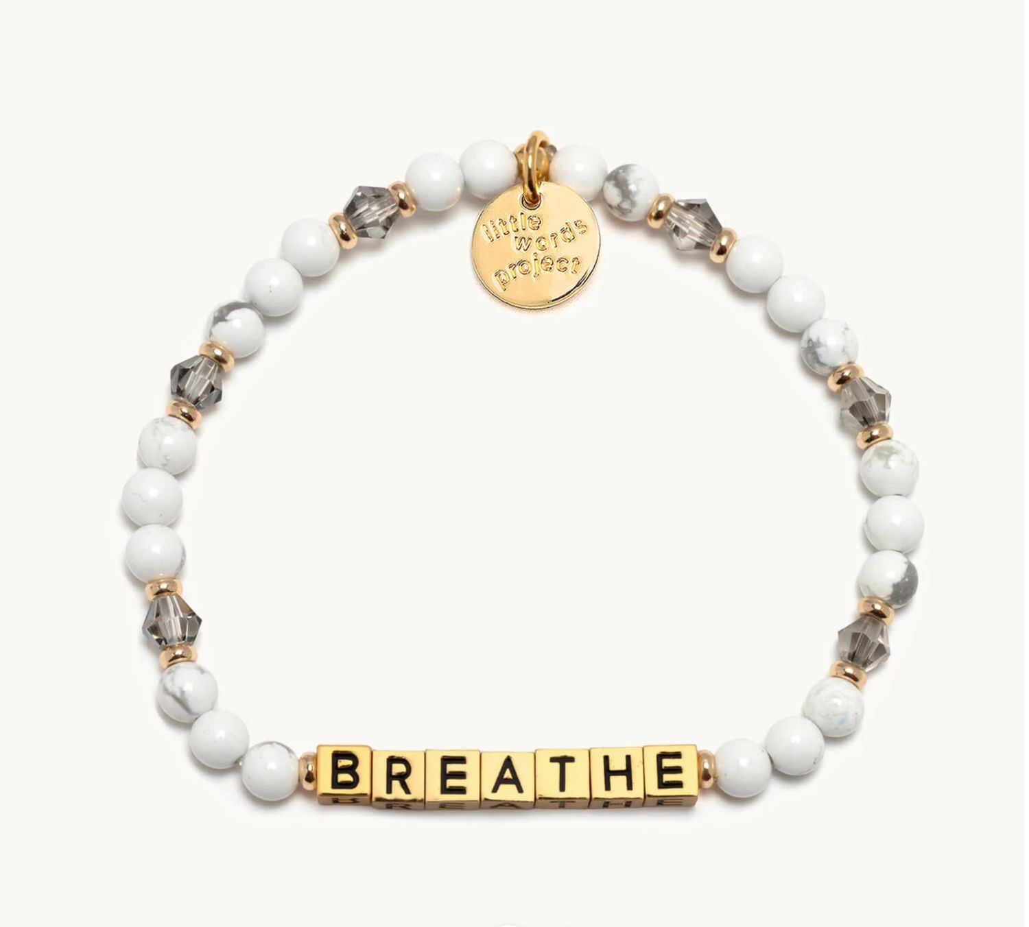 Breathe Gold Little Words Project Bracelet