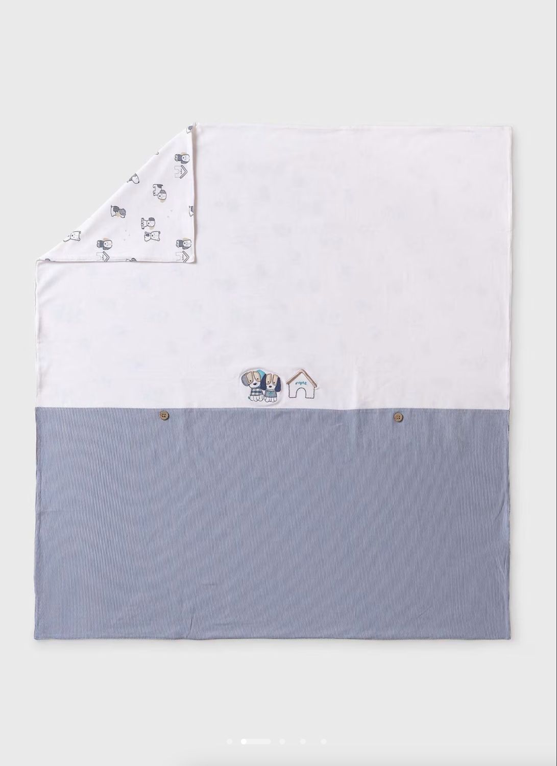 Puppy Embroidered Swaddle Blanket