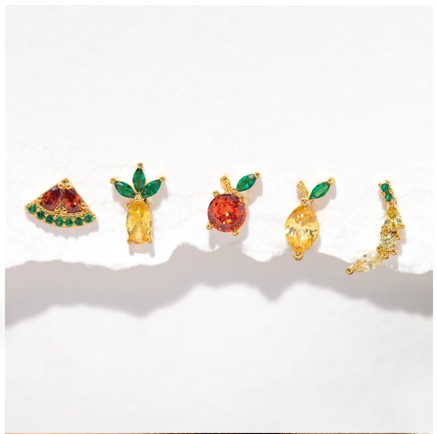 Tropical Fruit Basket Stud Set