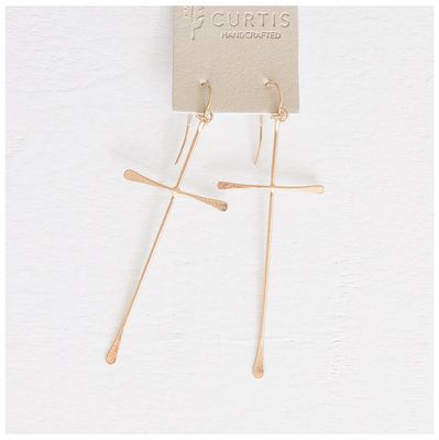 Ruby Cross Earrings