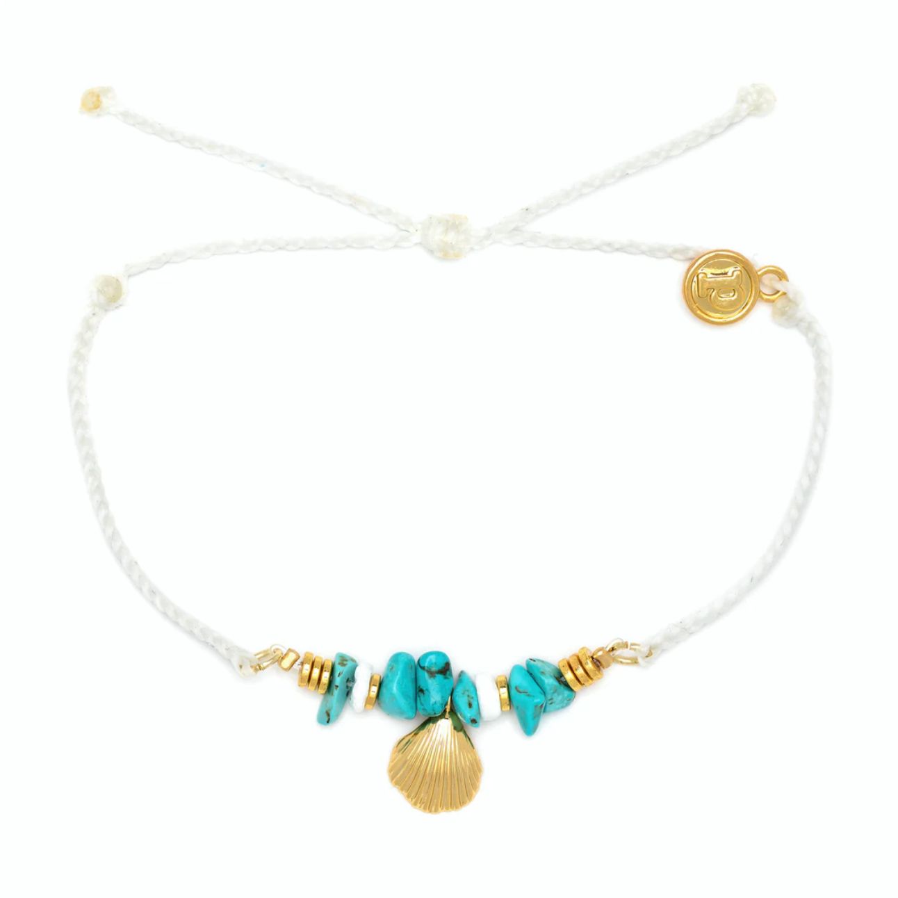 Mini Conch Gold Charm Bracelet