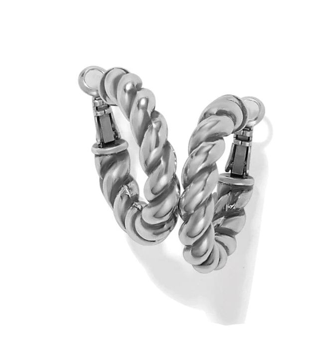 Interlok Twist Medium Leverback Hoop Earrings