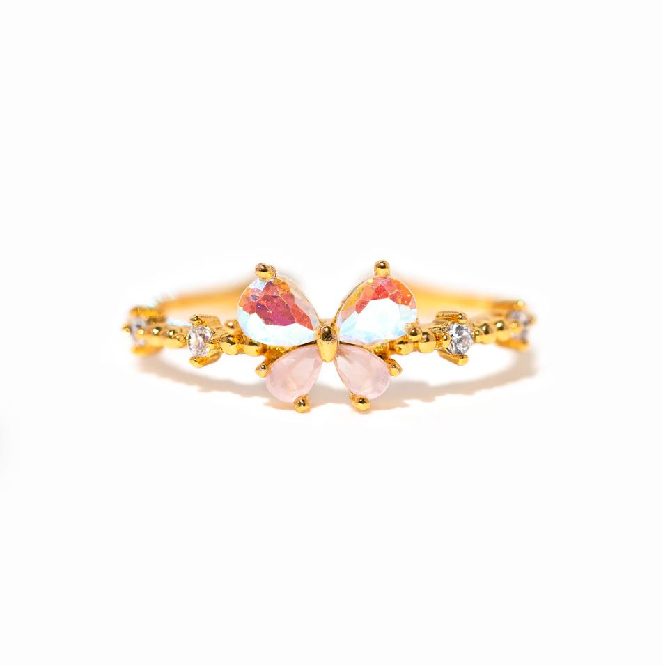 Kaleidoscope Butterfly Adjustable Ring