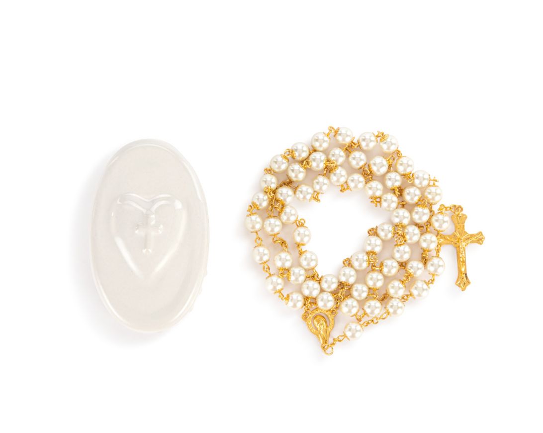 Trinket Box &amp; Rosary - Heart and Cross