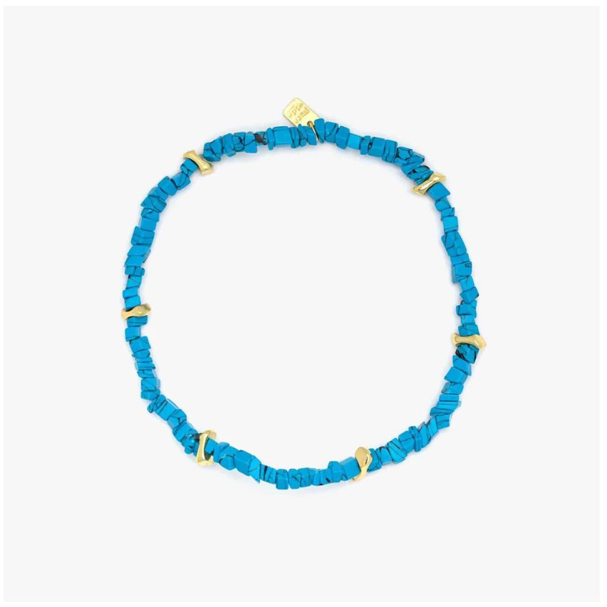 Turquoise Chip Stretch Ankle