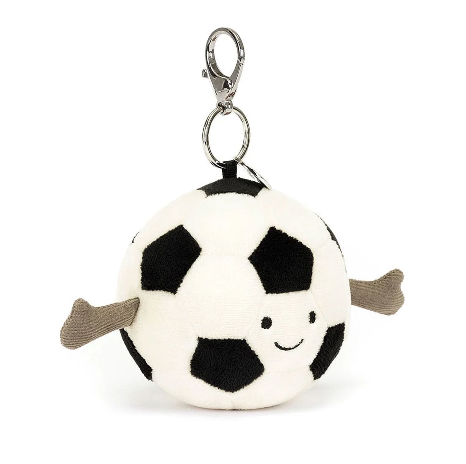 Jellycat Amuseables Sports Soccer bag charm plush accessory at our boutique in Poughkeepsie NY
