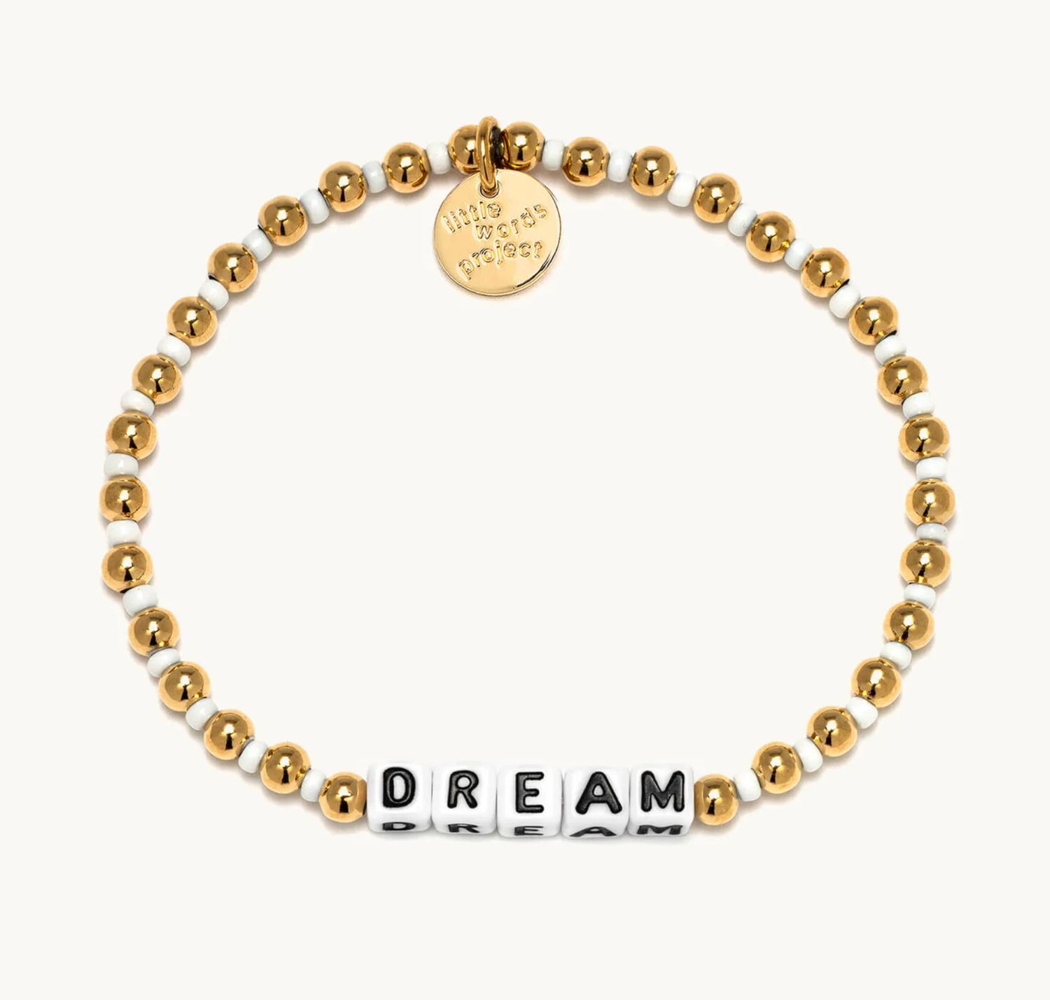 Dream Gold Little Words Project Bracelet