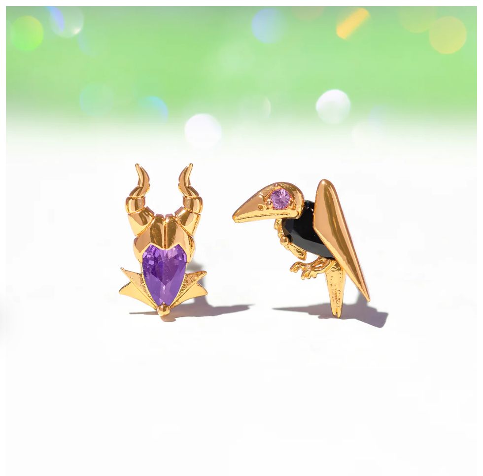 Disney Villains Maleficent Studs Gold