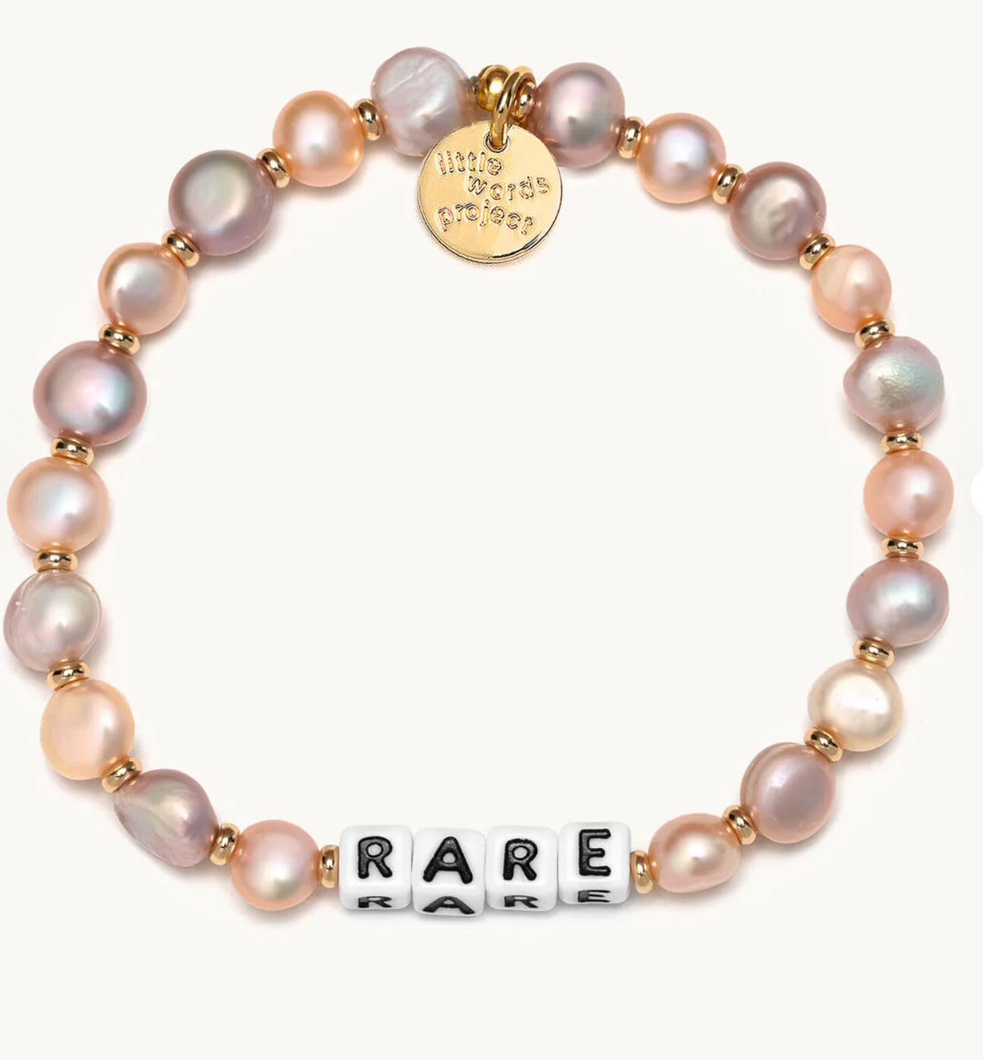 Rare Freshwater Pearl Little Words Project Bracelet