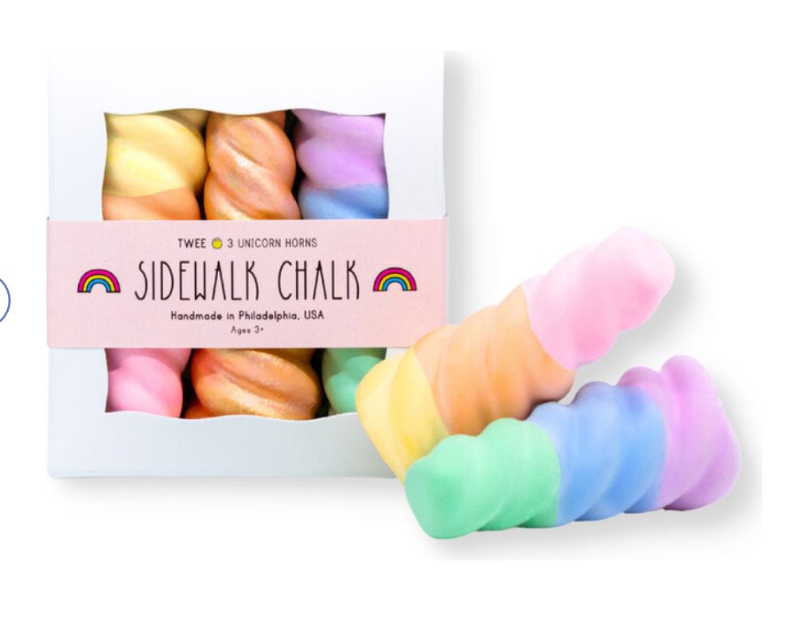 Rainbow Unicorn Horn Handmade Sidewalk Chalk